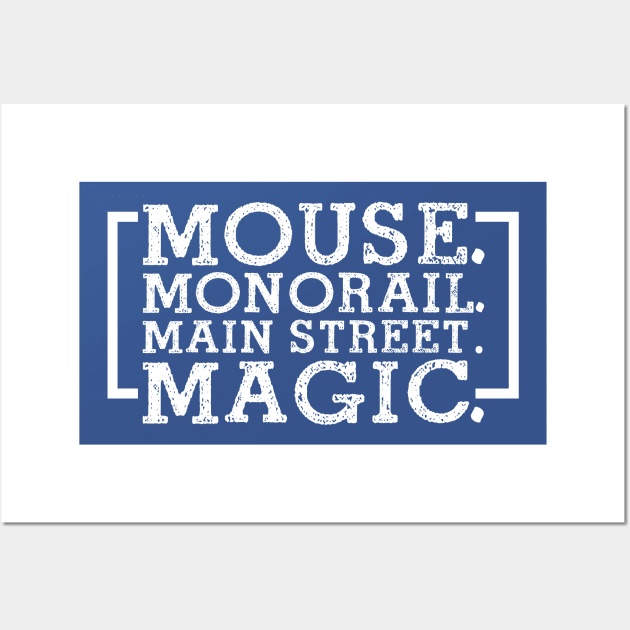 Mouse Monorail Main Street Magic Wall Art by PopCultureShirts